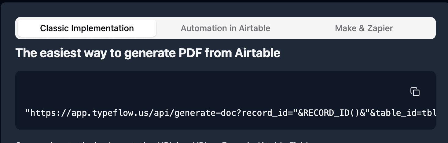 Classic implementation
