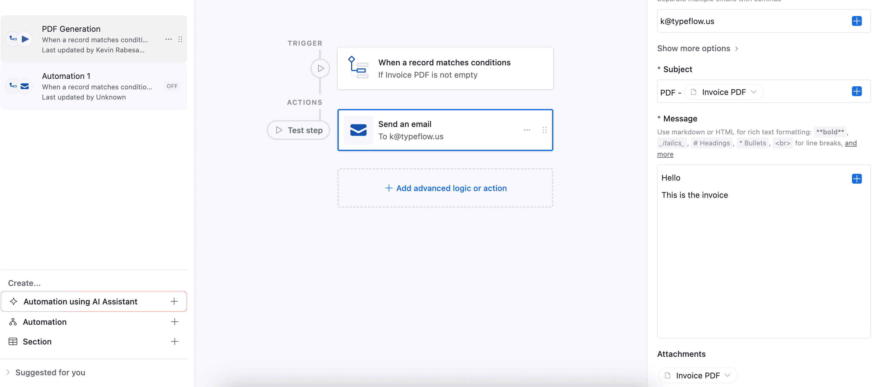 Send email
