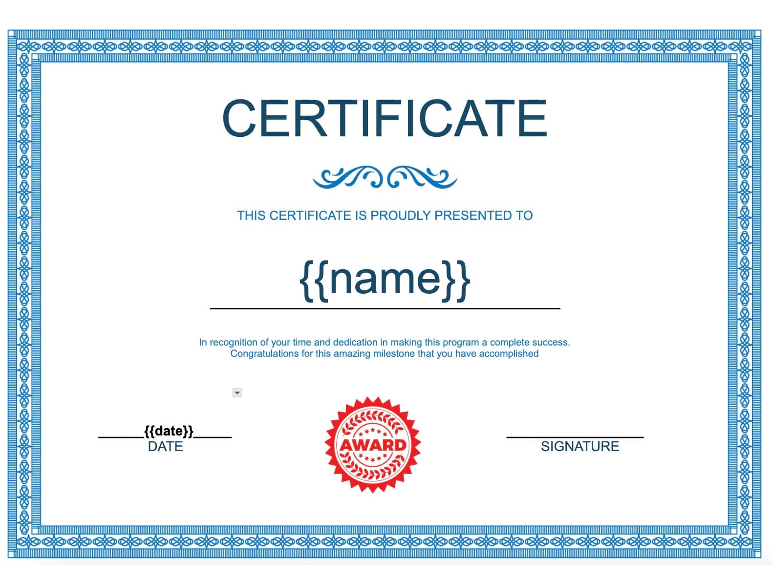Certificates & Awards