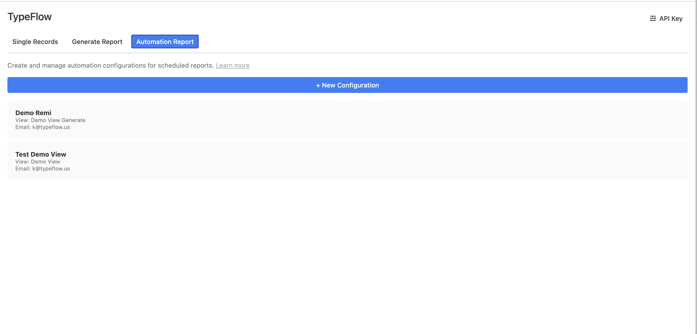 TypeFlow Extension - Automation Report tab